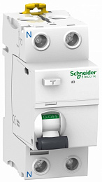 iID 2Р 63A 300mA AC Блок утечки тока 2-полюсный, 63А, 300mA, тип AC (УЗО) Schneider Electric. Вид 1