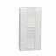 Лицевая панель для Keystone/Systimax RJ45, 4 мод., со шт., с пол д/надп., прям. (белый) Unica Schneider Electric. Вид 1.