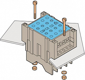 ENT  Блок PC-D-VA Клеммный для цепей полярности, контакт до разрыва, полуутопленный монтаж, зажим под болт TYCO. Вид 1