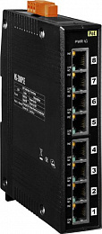 Индустриальный коммутатор: 8х10/100 Base-T Ethernet, расширенный диапазон температур, поддержка PoE ICP DAS. Вид 1