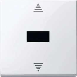 Выключатель управления жалюзи, кнопочный с ик-приемником (активный белый) Merten Schneider Electric. Вид 1