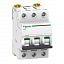 iC60N 3P 20А Автоматический выключатель 3-полюсный, 20А, 6кА (хар-ка C) Schneider Electric. Вид 1.
