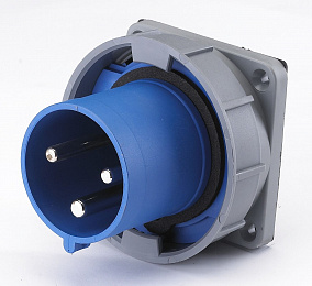 Вилка для скрытой проводки 633 2р+ре 63а 220в ip67 в DEKraft. Вид 1