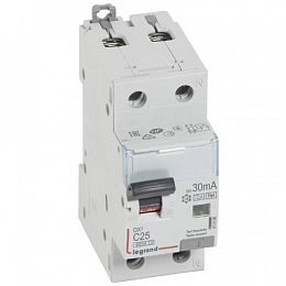 DX3 Дифф. автомат 1P+N, 25A, 30mA, 6kA (хар-ка C) Legrand. Вид 1