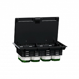 Люк пластиковый размер xl на 12х45 (12 постов или 24 модуля) IP20 Unica System+ Schneider Electric. Вид 1