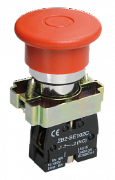 LAY5-BT42 Кнопка управления "Грибок" аварийная с фиксацией ИЭК. Вид 1