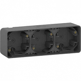 Бокс 2-постовый для накл. монтажа IP55 (антрацит) Mureva Styl Schneider Electric. Вид 1