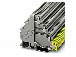 DLK2.5-PE трехэтажный клемник на DIN-рейку c заземлен. Phoenix Contact. Вид 1