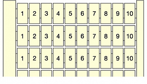 RC610 10X(231 A 240) Маркировка номеров горизонтальная TYCO. Вид 1