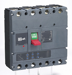 ВА336-4P-0800A-AE Автоматический 4-х полюсный автомат 800А с электронным расцепителем (320-800A) 70кА DEKraft. Вид 1
