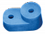 Угловой изолятор для "O" шины синий ИЭК. Вид 1.