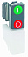 Головка кнопки двойная с маркировкой zb4ba7341 Schneider Electric. Вид 1.