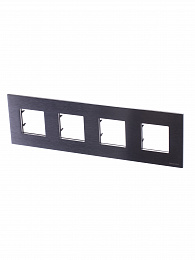 N2274 OX Рамка 4-постовая, серия Zenit, натуральная сталь ABB. Вид 1