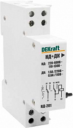 НД-201 Расцепитель независимый с доп.контактом 240В АС/110 DC монтаж справа (для ВА-201) DEKraft. Вид 1