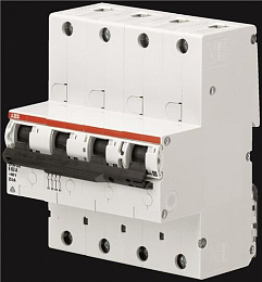 S754DR-E40 Автоматический выключатель, селективный, 4-полюсный, 40А, 25kA (хар-ка E) ABB. Вид 1