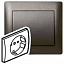 Накладка розетки 2К+З с защ. шторками (dark bronze) Galea Life Legrand. Вид 1.