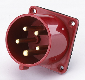 Вилка для скрытой проводки 615 3р+ре+n 16а 380в ip44 DEKraft. Вид 1