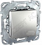 Выключатель 1 кл. (сх.1) (алюминий) Unica Top Schneider Electric. Вид 1.