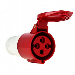 Розетка переносная 224 3Р+РЕ 32А 380В IP44 EKF. Вид 1