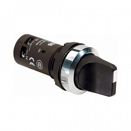 C2SS2-30B-01 Переключатель 2-х позиционный черный 1НЗ АВВ. Вид 1