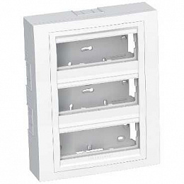 Коробка нар.монт 3x3 гориз.c рамкой 9003 Schneider Electric. Вид 1