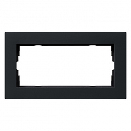 Рамка 2-постовая (черный матовый) E2 Gira. Вид 1