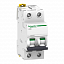iC60N 2P 2A Автоматический выключатель 2-полюсный, 2А, 6кА (хар-ка C) Schneider Electric. Вид 1.