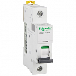 iC65N 1P 50А Автоматический выключатель 1-полюсный, 50А, 6кА (хар-ка C) Schneider Electric. Вид 1