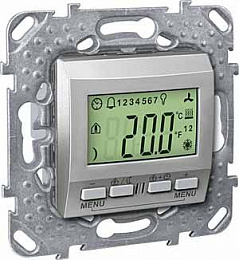 Терморегулятор knx с дисплеем, алюм. Schneider Electric. Вид 1