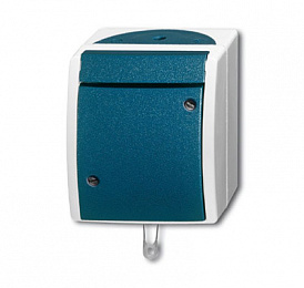 2610/6 W-53 Переключатель со шнурком, IP44, для открытого монтажа, серия ocean, цвет серый/сине-зелёный ABB. Вид 1