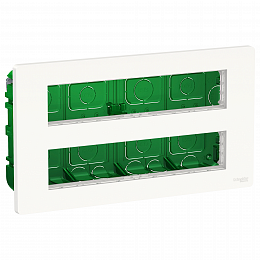 Блок скрытой установки 2х5 антибактериальный Unica System+ Schneider Electric. Вид 1