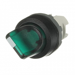 M2SS2-21G Переключатель 2-х позиционный с подстветкой и фиксацией (короткая ручка) зеленый ABB. Вид 1