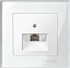 Центральная плата для механизмов RJ45х1 (белый) Merten Schneider Electric. Вид 1.