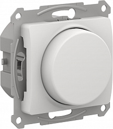 Светорегулятор поротно-нажимной, LED, RC, 400Вт, мех., (белый) Glossa Systeme Electric. Вид 1