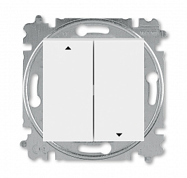 3559H-A88445 01W Выключатель жалюзи 2-кл. без фиксации, Levit, белый/ледяной ABB. Вид 1