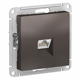 Розетка компьютерная RJ45, кат. 6A, механизм (мокко) Atlas Design Systeme Electric. Вид 1