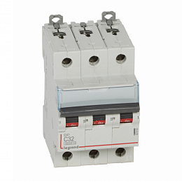 DX3 Автоматический выключатель 3-полюсный 32A 10kA (хар-ка C) Legrand. Вид 1