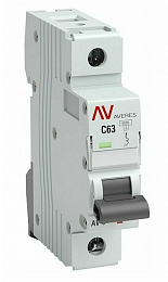 AV-6 1P 1A (C) Автоматический выключатель 1-полюсный, 1A, 6kA (хар-ка C) EKF. Вид 1