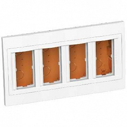 Коробка скр.монт 4х2 верт.с рамкой r9003 Schneider Electric. Вид 1