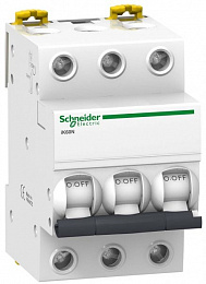 iK60N 3P 63А Автоматический выключатель 3-полюсный, 63А, 6кА (хар-ка C) Schneider Electric. Вид 1