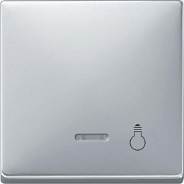 Клавиша с окош.для св.инд. и маркировкой"свет", sd (алюминий) Merten Schneider Electric. Вид 1