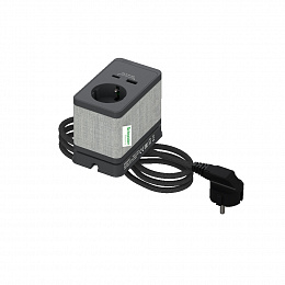 Блок розеточный с зажимом, с 1 розеткой (2к+з) и 2 зарядками usb (a+c) (антрацит) Unica System+ Schneider Electric. Вид 1