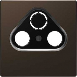 Центральная накладка TV розетки, 2/3 отверстий (мокко) Merten D-Life Schneider Electric. Вид 1