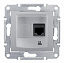 Розетка компьют., RJ45, одиноч., кат. 6, экран. stp, с пруж. заж (алюминий) Sedna Schneider Electric. Вид 1.