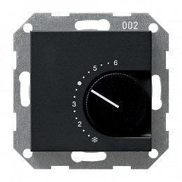 Терморегулятор комнатый (черный матовый) System 55 Gira. Вид 1