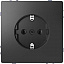Розетка 16а, с з/к, без шт (антрацит) Merten D-Life Schneider Electric. Вид 1.