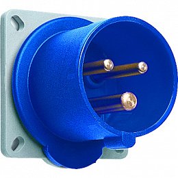 316 B6 Вилка панельная с прямым фланцем 16A, 3P+E, IP44 ABB. Вид 1