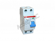 F202 AC 25/100 Блок утечки тока 2-полюсный, 25A, 100mA, тип АC (УЗО) ABB