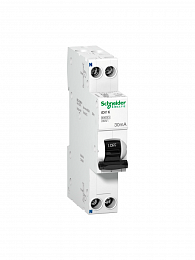iDif K Дифф. автомат 1P+N, 16A, 6kA, 30mA, тип AС (хар-ка C) Schneider Electric. Вид 1