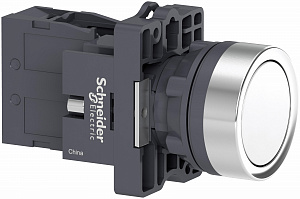 Кнопка белая с фиксацией 1НО Schneider Electric. Вид 1